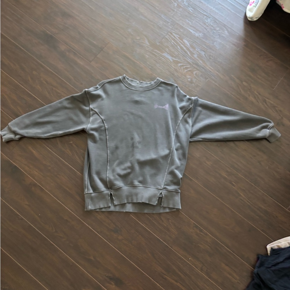Aerie Womens Charcoal Crewneck Sweater